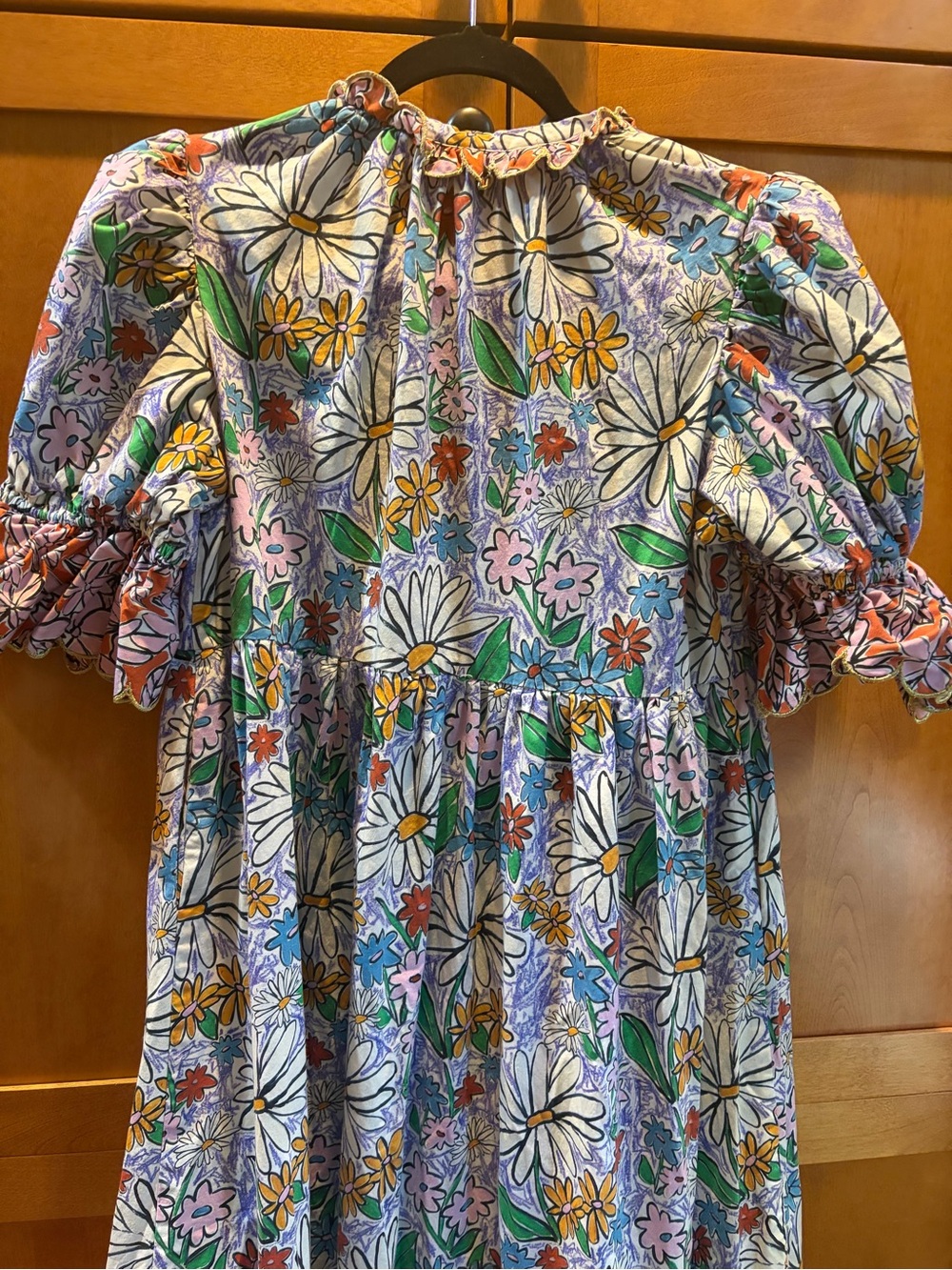 Celia B Floral Puff-Sleeve Dress a STUNNER! Size M Estimate (read description) - Picture 8 of 11